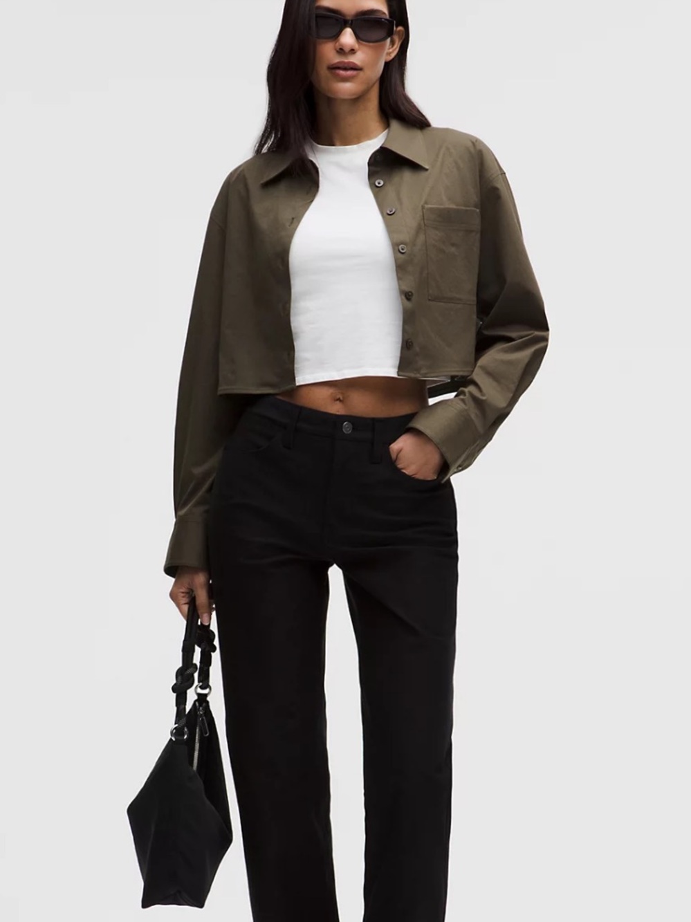 LULULEMON CROPPED BUTTON UP LONGSLEEVE